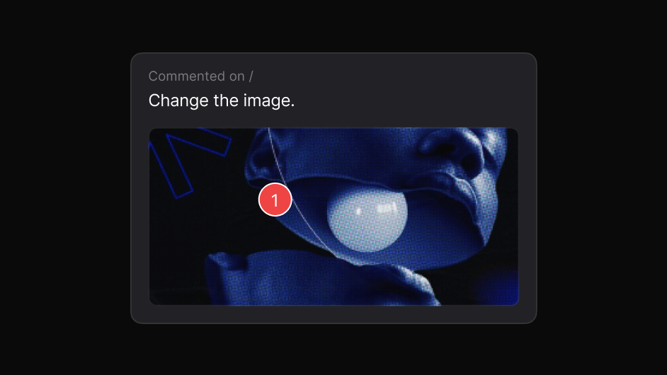 A comment pinned on a photo